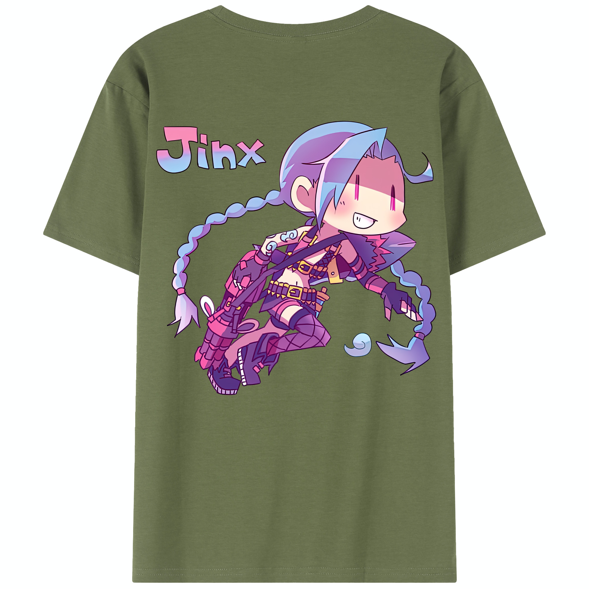 リーグ・オブ・レジェンド League of Legends LOL 綿100％半袖Tシャツ（背面プリント）